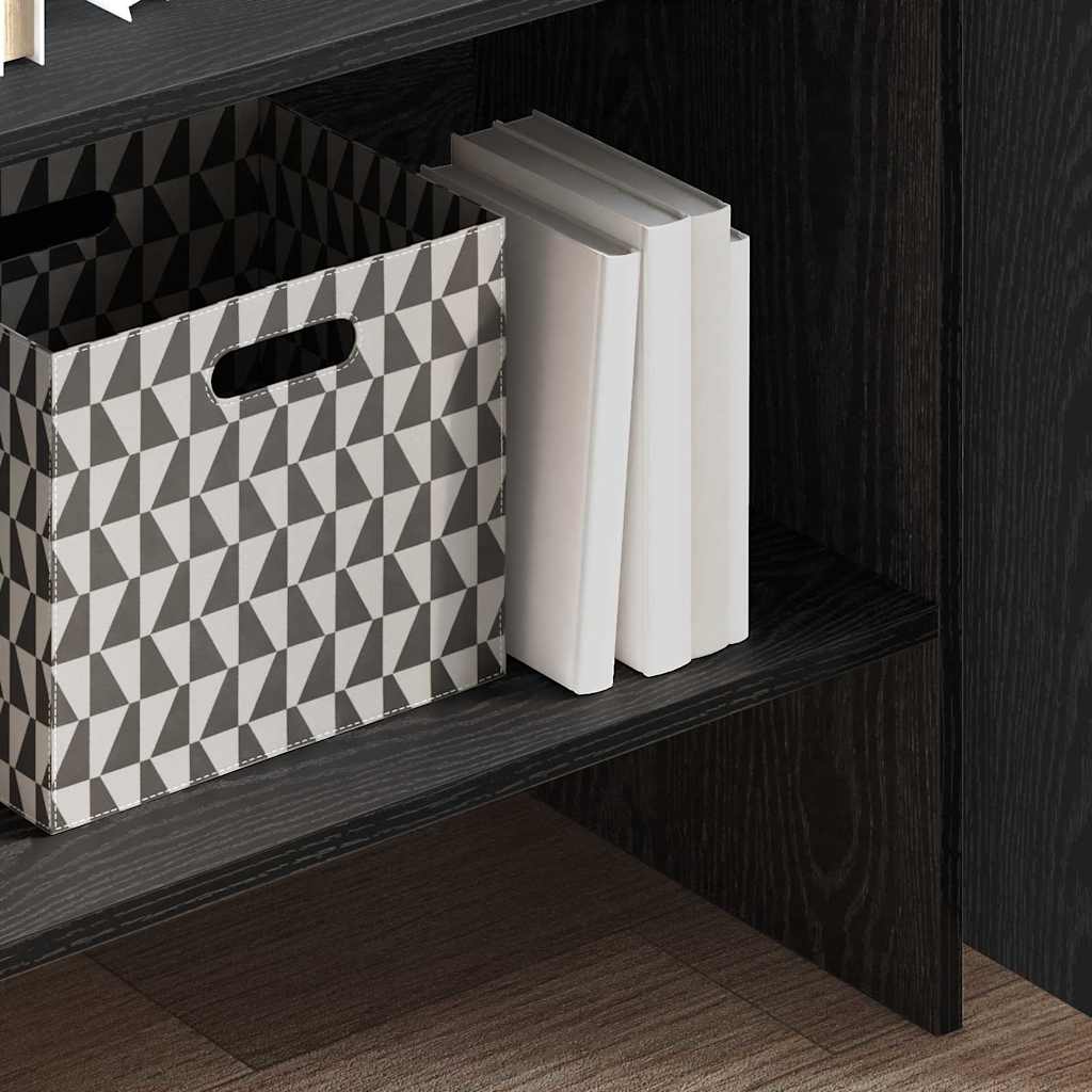 vidaXL Bücherregal Schwarz Eichen-Optik 60 x 35 x 180 cm Holzwerkstoff
