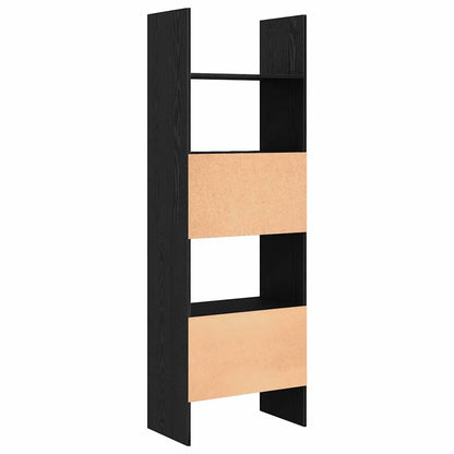 vidaXL Bücherregal Schwarz Eichen-Optik 60 x 35 x 180 cm Holzwerkstoff