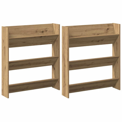 Schuhschrank 2 pcs Artisan-Eiche 85 x 18 x 90 cm Holzwerkstoff