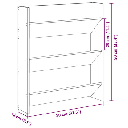 Schuhschrank 2 pcs Artisan-Eiche 85 x 18 x 90 cm Holzwerkstoff