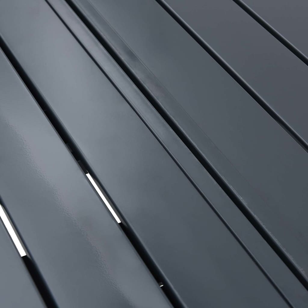 Esstisch für draußen 2 pcs Anthrazit 210 x 90 x 73 cm Stahl