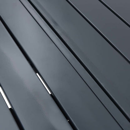 Esstisch für draußen 2 pcs Anthrazit 210 x 90 x 73 cm Stahl