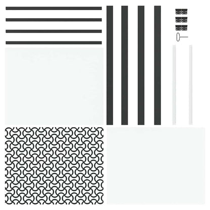 Glastür Schwarz 76 x 3.5 x 201.5 cm Aluminium