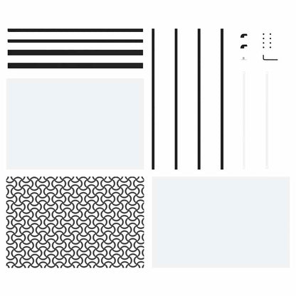 Glastür Schwarz 90 x 2 x 205 cm Aluminium