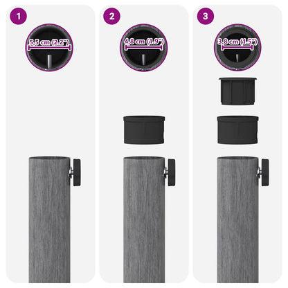 Sonnenschirmständer Dunkelgrau Holzlook 45 x 45 x 31,5 cm