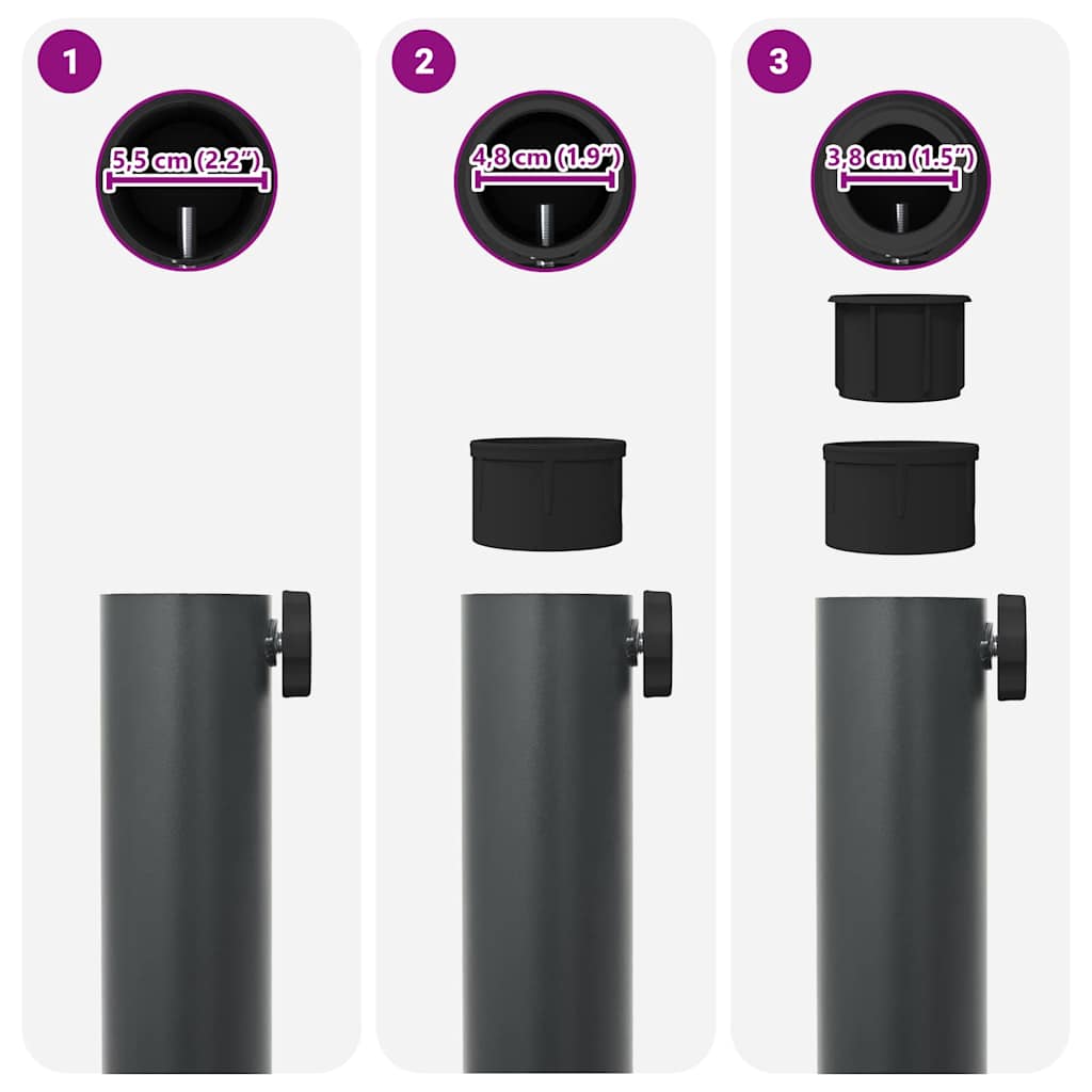 Sonnenschirmständer Dunkelgrau 45 x 45 x 31,5 cm