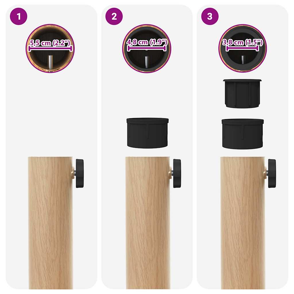 Sonnenschirmständer Helles Holz 48 x 48 x 32 cm