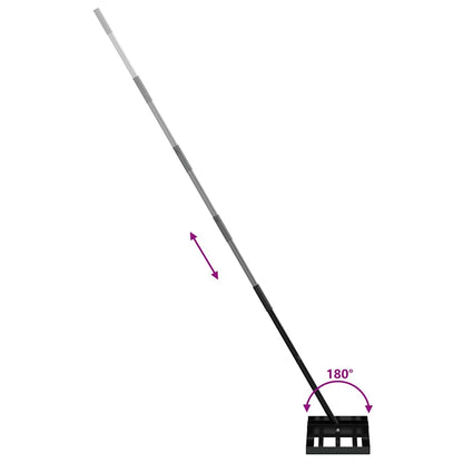 Gartenrechen Schwarz 45 x 25 x 200 cm Pulverbeschichteter Stahl