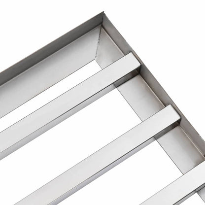 Ersatzkopf für Gartenrechen Silber 75 x 25 x 6 cm Edelstahl