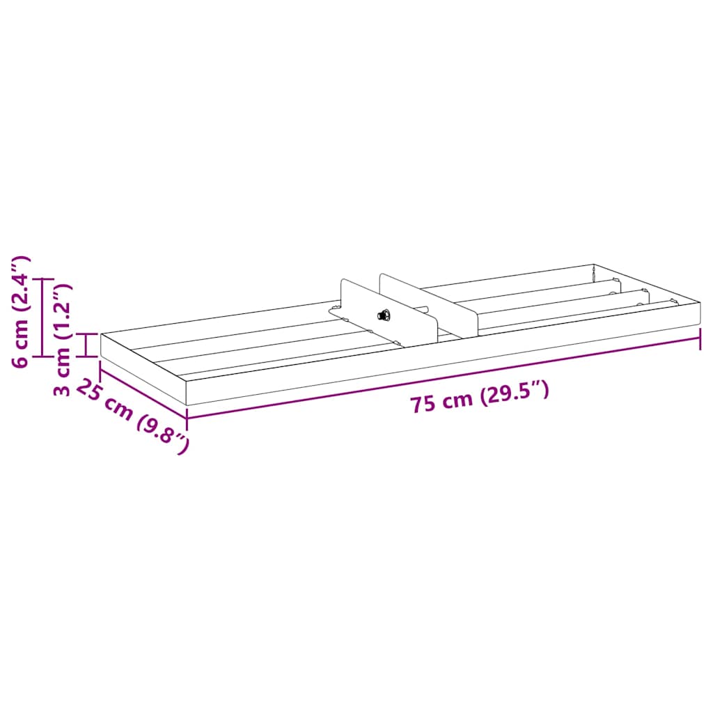 Ersatzkopf für Gartenrechen Silber 75 x 25 x 6 cm Edelstahl
