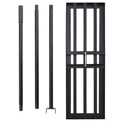 Gartenrechen Schwarz 75 x 25 x 200 cm Pulverbeschichteter Stahl