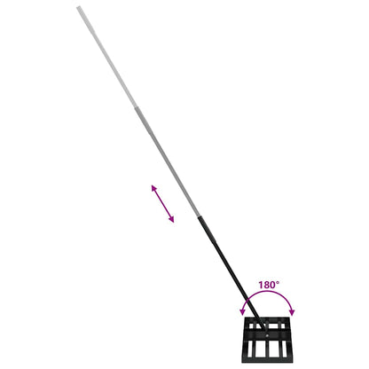 Gartenrechen Schwarz 75 x 25 x 200 cm Pulverbeschichteter Stahl