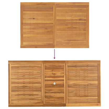 Garten Essgruppe 7 pcs Braun Massivholz Teak