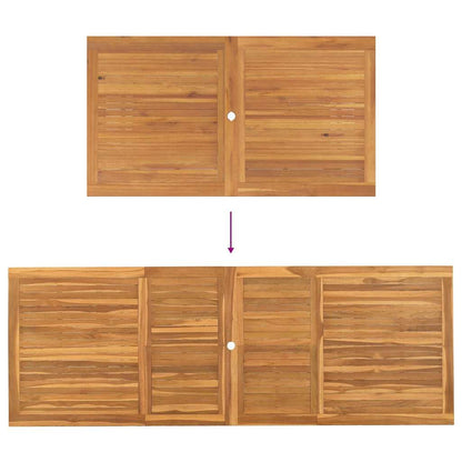 vidaXL Garten Essgruppe 9 pcs Braun Massivholz Teak