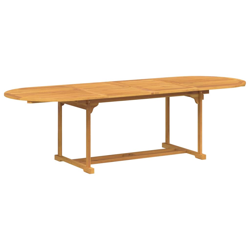 vidaXL Garten Essgruppe 9 Stück Braun Massives Teakholz