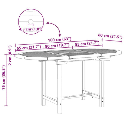 Garten Essgruppe 7 pcs Braun Massivholz Teak
