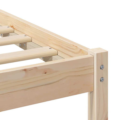 Bettrahmen mit Kopfteil Braun 120 x 200 cm Massives Kiefernholz