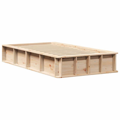 vidaXL Bettrahmen Wachsbraun 75 x 190 cm Massives Kiefernholz
