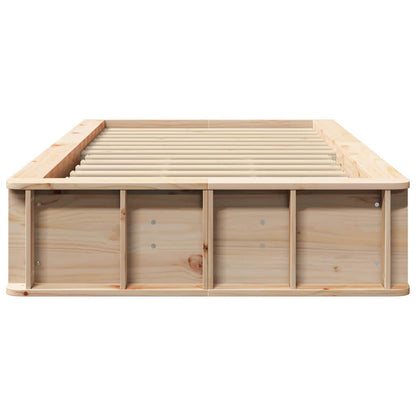vidaXL Bettrahmen Wachsbraun 75 x 190 cm Massives Kiefernholz