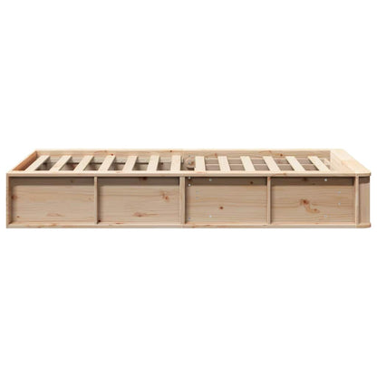 vidaXL Bettrahmen Wachsbraun 75 x 190 cm Massives Kiefernholz