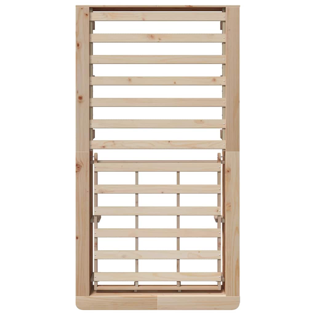 vidaXL Bettrahmen Wachsbraun 75 x 190 cm Massives Kiefernholz