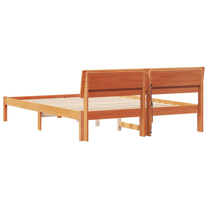 Bettrahmen Wachsbraun 140 x 200 cm Massives Kiefernholz