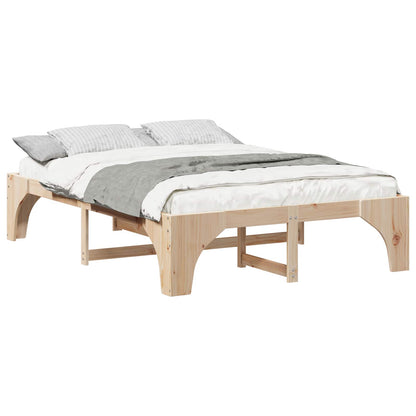 Bettrahmen Braun 140 x 200 cm Massives Kiefernholz