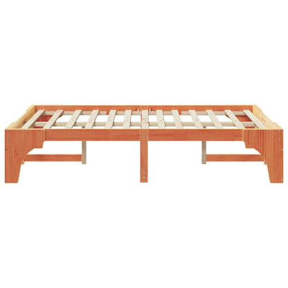 Bettrahmen Braun 140 x 190 cm Massives Kiefernholz