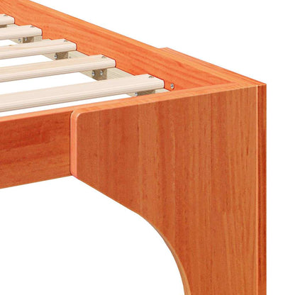 Bettrahmen Braun 75 x 190 cm Massives Kiefernholz