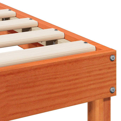 Bettrahmen Braun 90 x 220 cm Massives Kiefernholz