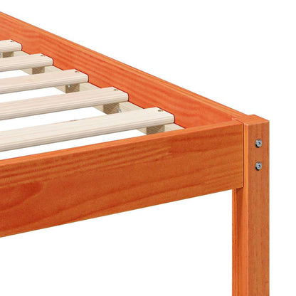 Bettgestell mit Nachttischen Wachsbraun 80 x 210 cm