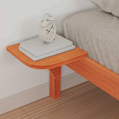 Bettgestell mit Nachttischen Wachsbraun 80 x 210 cm