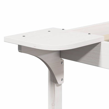 Bettgestell mit Nachttischen Weiß 100 x 210 cm