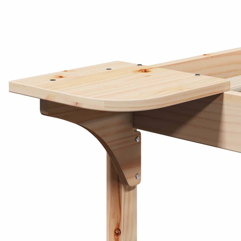 Bettgestell mit Nachttischen Natur 140 x 210 cm