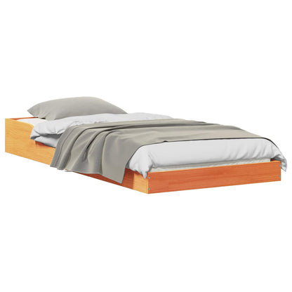 Bettrahmen Wachsbraun 90 x 210 cm Massives Kiefernholz