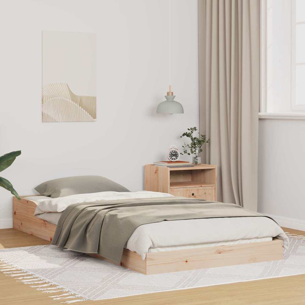 Bettrahmen Natur 90 x 220 cm Massives Kiefernholz
