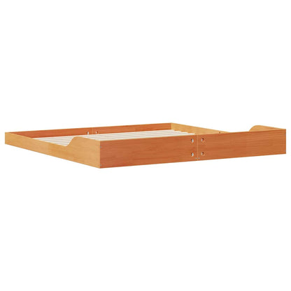 Bettrahmen Wachsbraun 200 x 220 cm Massives Kiefernholz
