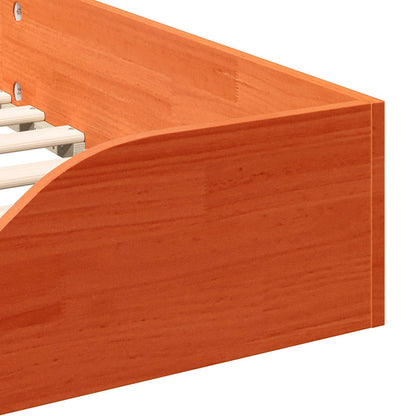 Bettrahmen Wachsbraun 100 x 200 cm Massives Kiefernholz