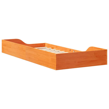 Bettrahmen Wachsbraun 90 x 200 cm Massives Kiefernholz