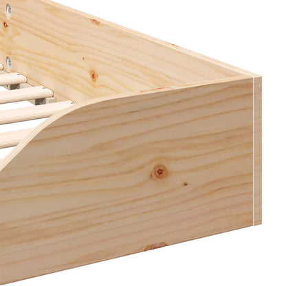 Bettrahmen Braun 90 x 210 cm Massives Kiefernholz