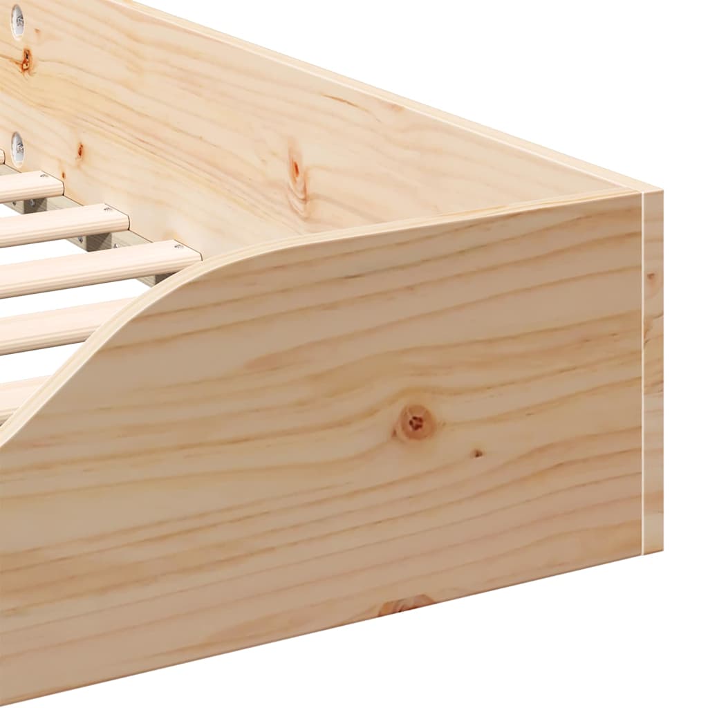 Bettrahmen Braun 100 x 220 cm Massives Kiefernholz