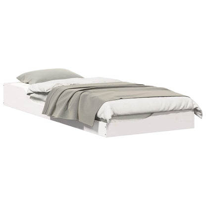 Bettrahmen Weiß 100 x 220 cm Massives Kiefernholz