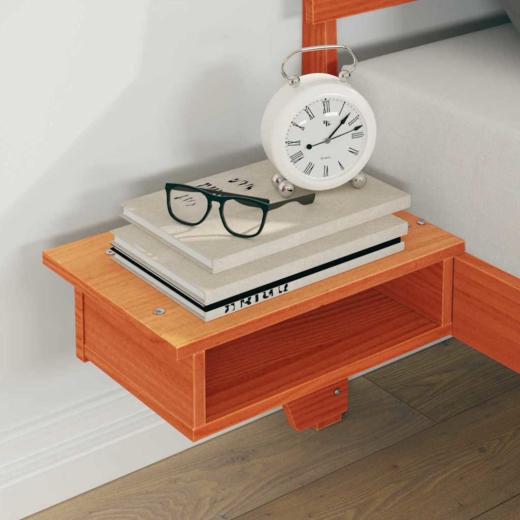 Bettrahmen Wachsbraun 140 x 190 cm Massives Kiefernholz