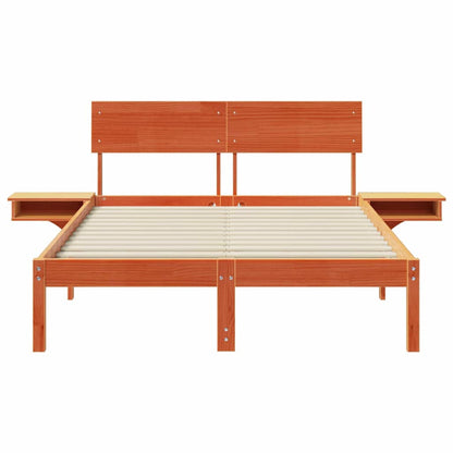 Bettrahmen Wachsbraun 120 x 190 cm Massives Kiefernholz