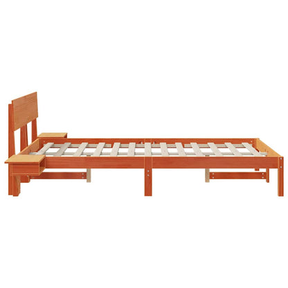 Bettrahmen Wachsbraun 120 x 190 cm Massives Kiefernholz