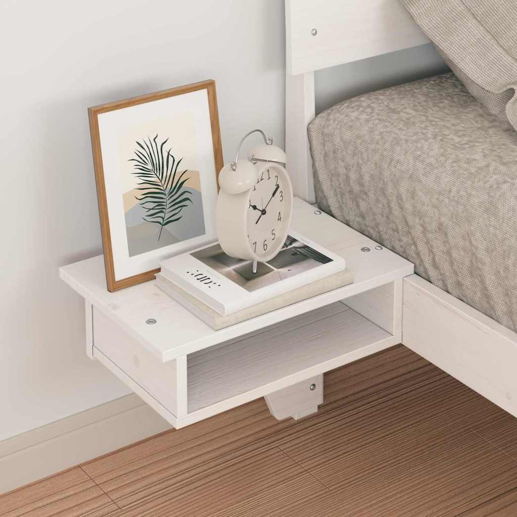 Bettrahmen mit Kopfteil Weiß 80 x 200 cm Massives Kiefernholz