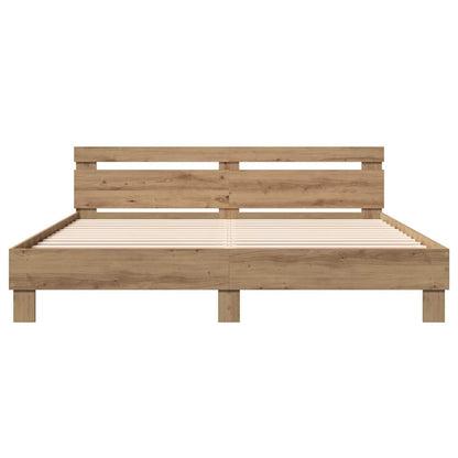 vidaXL Bettgestell Artisan-Eiche 180 x 200 cm Holzwerkstoff