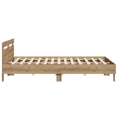 vidaXL Bettgestell Artisan-Eiche 180 x 200 cm Holzwerkstoff