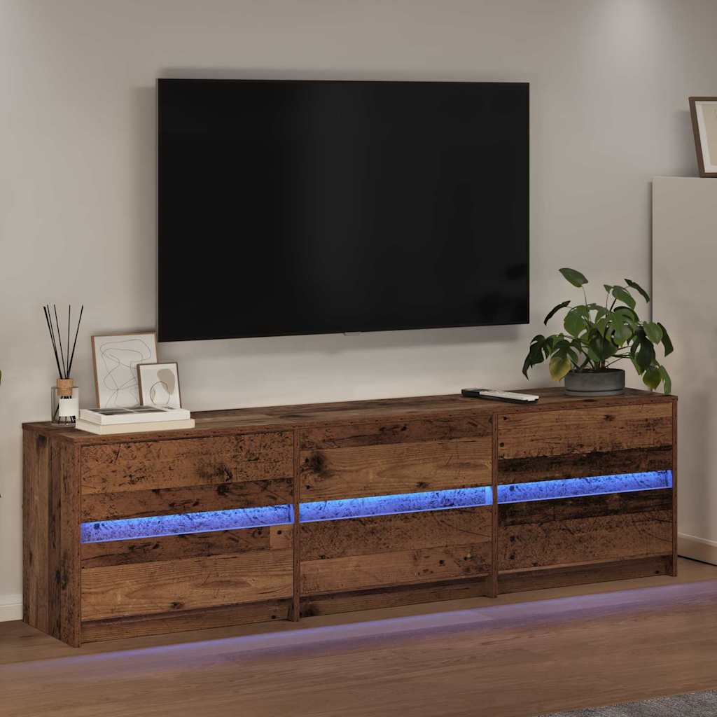 vidaXL Meubles TV 2 pcs Bois de récupération 180 x 34 x 50 cm Bois d'ingénierie