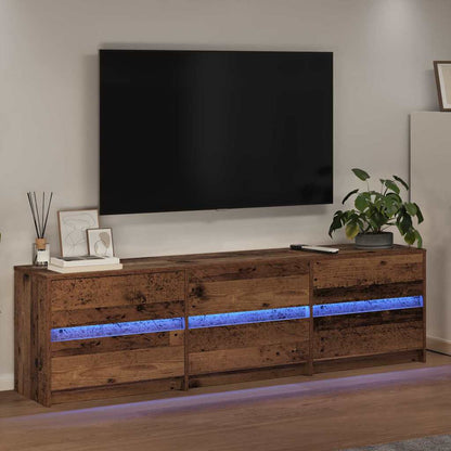 vidaXL Meubles TV 2 pcs Bois de récupération 180 x 34 x 50 cm Bois d'ingénierie